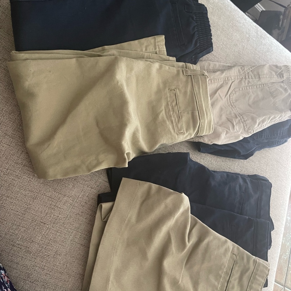 Boys uniform pants/shorts lot 8- size 7/8
